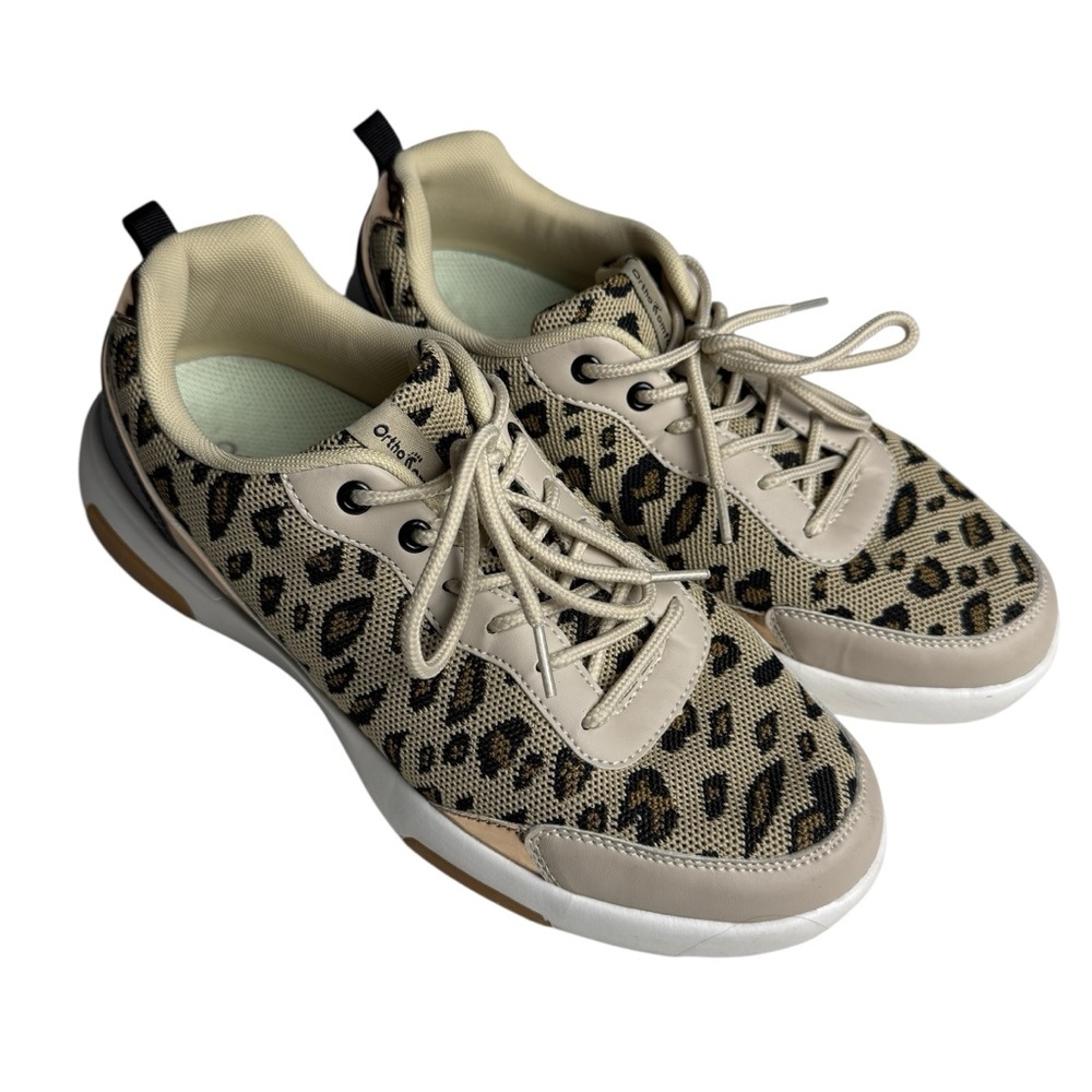 Women’s Sneakers Plantar Fasciitis Orthotic Leopard SZ 11 / 42 OrthoComfoot